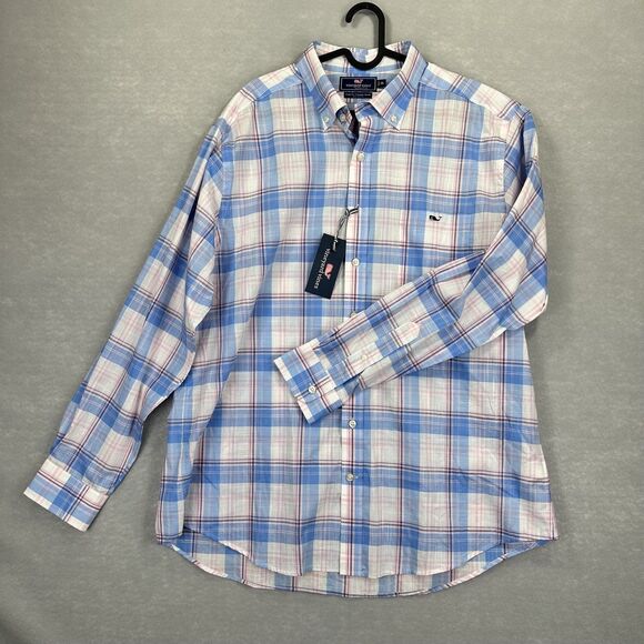 NWT Vineyard Vines Men’s XL Slim Fit Tucker Long Sleeve Button Down Plaid New - Picture 3 of 12